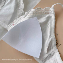 Load image into Gallery viewer, Seamless Girl's Bra Simple Lace Cherry Print Brassier Top Cute Gathered Thin Underwear Breathable Brassier Students Wireless Bralette Beautiful Back Comfortable Lovely Lingerie
