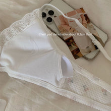 Load image into Gallery viewer, Seamless Girl's Bra Simple Lace Cherry Print Brassier Top Cute Gathered Thin Underwear Breathable Brassier Students Wireless Bralette Beautiful Back Comfortable Lovely Lingerie
