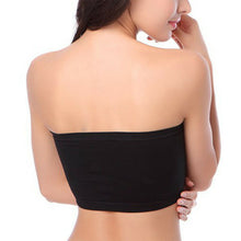 Load image into Gallery viewer, Double Layers Plus-size Strapless Bra Women Thin Mesh Seamless Underwear Wrap Wireless and Breathable Bandeau Removable Padded Line Top
