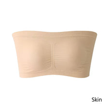 Load image into Gallery viewer, Double Layers Plus-size Strapless Bra Women Thin Mesh Seamless Underwear Wrap Wireless and Breathable Bandeau Removable Padded Line Top
