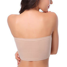 Load image into Gallery viewer, Double Layers Plus-size Strapless Bra Women Thin Mesh Seamless Underwear Wrap Wireless and Breathable Bandeau Removable Padded Line Top
