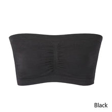 Load image into Gallery viewer, Double Layers Plus-size Strapless Bra Women Thin Mesh Seamless Underwear Wrap Wireless and Breathable Bandeau Removable Padded Line Top
