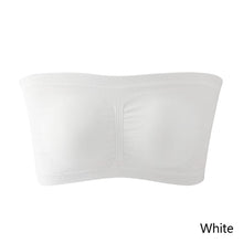 Load image into Gallery viewer, Double Layers Plus-size Strapless Bra Women Thin Mesh Seamless Underwear Wrap Wireless and Breathable Bandeau Removable Padded Line Top
