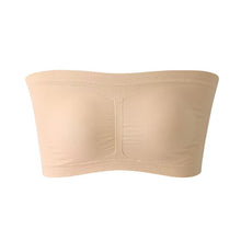 Load image into Gallery viewer, Double Layers Plus-size Strapless Bra Women Thin Mesh Seamless Underwear Wrap Wireless and Breathable Bandeau Removable Padded Line Top
