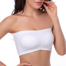 Load image into Gallery viewer, Double Layers Plus-size Strapless Bra Women Thin Mesh Seamless Underwear Wrap Wireless and Breathable Bandeau Removable Padded Line Top
