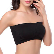 Load image into Gallery viewer, Double Layers Plus-size Strapless Bra Women Thin Mesh Seamless Underwear Wrap Wireless and Breathable Bandeau Removable Padded Line Top
