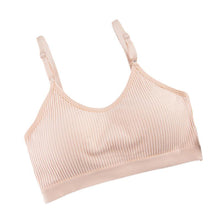 Load image into Gallery viewer, Seamless Bras For Women Ribbed Knit Brassiere Gather Wire Free Breathable Underwear Pure Cotton Sleep Bralette Tube Top
