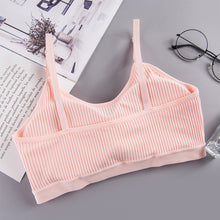 Load image into Gallery viewer, Seamless Bras For Women Ribbed Knit Brassiere Gather Wire Free Breathable Underwear Pure Cotton Sleep Bralette Tube Top
