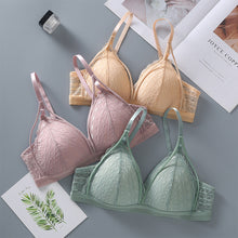 Load image into Gallery viewer, Sexy Floral Lace Bra for Women Deep V Underwear with Push Up Female Lingerie breathable Bralette Thin Fashion New Wireless Bras
