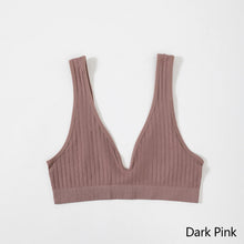 Load image into Gallery viewer, Seamless Bra For Women Deep V Large Size Brassiere Top Female 1/2 Cup Size Underwear Rib Bralette Sexy Plunge Lingerie
