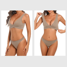 Load image into Gallery viewer, Seamless Bra For Women Deep V Large Size Brassiere Top Female 1/2 Cup Size Underwear Rib Bralette Sexy Plunge Lingerie
