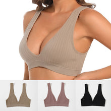 Load image into Gallery viewer, Seamless Bra For Women Deep V Large Size Brassiere Top Female 1/2 Cup Size Underwear Rib Bralette Sexy Plunge Lingerie
