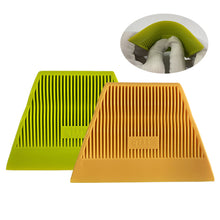 Load image into Gallery viewer, 1Pc Trapezoidal Squeegee Car Vinyl Film Wrapping Tool Scraper Window Tinting Wallpaper Installing Medium Soft Green and Hard Yellow
