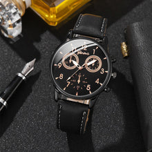 Load image into Gallery viewer, Fashion Simple Men's Ultra Thin Leather Leather Belt Quartz Wrist Watch Luxury Business Casual Watch Wristwatches
