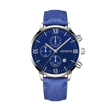 Load image into Gallery viewer, Large Dial Wide Strap Men's Watch Leather Belt Casual Calendar Strap Quartz Watch Fashion Male Wristwatches
