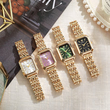 Load image into Gallery viewer, Simple Versatile Square Women's Watch with Steel Strap Retro Fashionable Quartz Watch for Women's Watch
