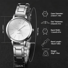 Load image into Gallery viewer, Women's Small Dial Watch Casual Versatile Quartz Watch Daily Fashionable Women's Watch Circular Dial Wristwatches
