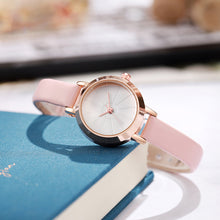Load image into Gallery viewer, Women's Watch Simple Small Retro Leather Belt Female Watch Round Dial Wordless Quartz Watch Wristwatches for Women

