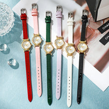 Load image into Gallery viewer, Retro Small Round Watch Fashionable Artistic Women's Watch Simple and Elegant Compact Dial Light Luxury Belt
