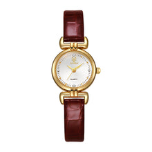 Load image into Gallery viewer, Retro Small Round Watch Fashionable Artistic Women's Watch Simple and Elegant Compact Dial Light Luxury Belt
