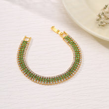 Load image into Gallery viewer, Roman Crystal Bracelet Women's Gold Simple Full Diamond Claw Chain Elegant Fashion Women Bracelet Jewelry Accessories
