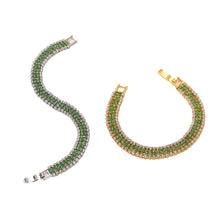 Load image into Gallery viewer, Roman Crystal Bracelet Women's Gold Simple Full Diamond Claw Chain Elegant Fashion Women Bracelet Jewelry Accessories
