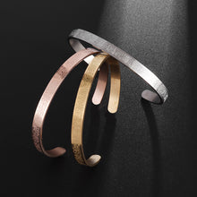 Load image into Gallery viewer, Fashion 6mm Ayatourkursi Sleeve Bracelet with Carved Gold Black Adjustable Opening Bracelet for Men and Women's Gifts
