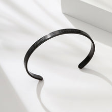 Load image into Gallery viewer, Fashion 6mm Ayatourkursi Sleeve Bracelet with Carved Gold Black Adjustable Opening Bracelet for Men and Women's Gifts
