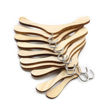 Load image into Gallery viewer, 10Pcs Wooden Hangers Miniature Hangers Plastic Dolls Rack Toys for Kids Small Clothes Outfit Child Baby Doll Pretend Play Girls Toys
