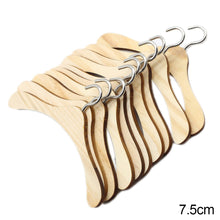 Load image into Gallery viewer, 10Pcs Wooden Hangers Miniature Hangers Plastic Dolls Rack Toys for Kids Small Clothes Outfit Child Baby Doll Pretend Play Girls Toys
