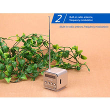 Load image into Gallery viewer, FM Portable Mini Radio Micro Treble Bluetooth Portable Voice For Computer Mobile Phone MP3 Music Support Micro TF card
