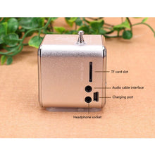 Load image into Gallery viewer, FM Portable Mini Radio Micro Treble Bluetooth Portable Voice For Computer Mobile Phone MP3 Music Support Micro TF card
