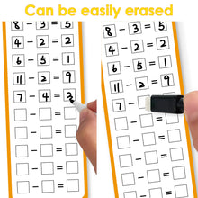 Load image into Gallery viewer, 0-12 Times 15Pcs Table Cards Division Charts Self Check Math Learning Tool Montessori Mathematical Training Teaching Aids
