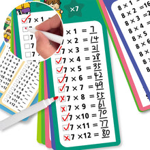Load image into Gallery viewer, 0-12 Times 15Pcs Table Cards Division Charts Self Check Math Learning Tool Montessori Mathematical Training Teaching Aids

