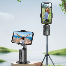 Load image into Gallery viewer, 360 Degree Rotation Auto Face Tracking Phone Holder Stand Foldable Gesture Operation for Mobile Smartphone Vlog Live Streaming
