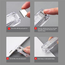 Load image into Gallery viewer, Mini Traceless Reusable Hand Clamp Push Stapler Paper Book File Office School Student Binder Binding Tools Supplies Accessories
