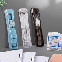 Load image into Gallery viewer, Mini Traceless Reusable Hand Clamp Push Stapler Paper Book File Office School Student Binder Binding Tools Supplies Accessories
