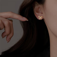 Load image into Gallery viewer, Elegant Bow Knot Earrings for Women Hollow Heart Stud Earrings luxury Fashion Sweet Girl Pierced Ear Jewelry Accessories Delicate Female Gifts
