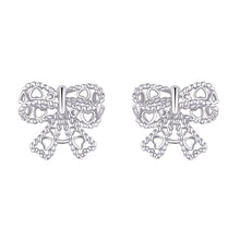 Load image into Gallery viewer, Elegant Bow Knot Earrings for Women Hollow Heart Stud Earrings luxury Fashion Sweet Girl Pierced Ear Jewelry Accessories Delicate Female Gifts
