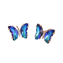 Load image into Gallery viewer, Colorful Butterfly Earrings For Women Temperament Crystal Ear Studs Korean Fashion Y2k Ear Jewelry Accessories Bride Girl Party Engagement Gifts
