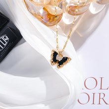 Load image into Gallery viewer, Colorful Zircon Butterfly Necklaces for Women Girls Light Luxury Crystal Pendant Female Romantic Cavicle Chain Jewelry Accessories Gifts
