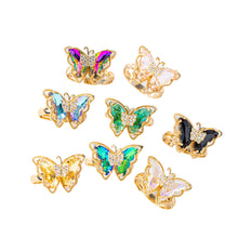 Load image into Gallery viewer, Retro Colorful Butterfly Ring For Women Diamond-Studded Fairy Rings Exquisite Temperament Jewelry Accessories Female Sweet Fashion Gifts
