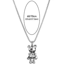Load image into Gallery viewer, Hip Hop Bear Necklace For Men Women Titanium Steel Chains Unique Silver Color Pendant Trendy Party Jewelry Accessories

