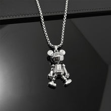 Load image into Gallery viewer, Hip Hop Bear Necklace For Men Women Titanium Steel Chains Unique Silver Color Pendant Trendy Party Jewelry Accessories
