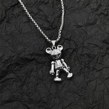 Load image into Gallery viewer, Hip Hop Bear Necklace For Men Women Titanium Steel Chains Unique Silver Color Pendant Trendy Party Jewelry Accessories
