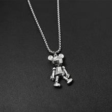 Load image into Gallery viewer, Hip Hop Bear Necklace For Men Women Titanium Steel Chains Unique Silver Color Pendant Trendy Party Jewelry Accessories
