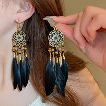 Load image into Gallery viewer, Retro Bohemian Style Earrings Long Feather Tassel Pendant Earrings For Women Boho Handmade Drop Dangle Earrings Jewelry Wedding Gifts
