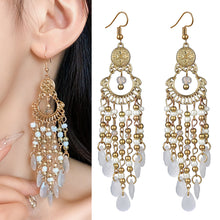 Load image into Gallery viewer, Bohemian Ethnic Style Earrings Crystal Tassel Drop Earrings For Women Boho Acrylic Long Pendant Female Fashion Party Jewelry Accessories
