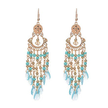Load image into Gallery viewer, Bohemian Ethnic Style Earrings Crystal Tassel Drop Earrings For Women Boho Acrylic Long Pendant Female Fashion Party Jewelry Accessories
