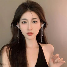Load image into Gallery viewer, Fairy Butterfly Tassel Ear Clips Angel Ear Bone Ear Cuff For Women Hanging Non-pierced Earring Fashion Exquisite Jewelry Female Y2K Style Gifts
